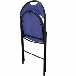 Chaise pliante Nat - hêtre teinté - piétement époxy - lot de 2