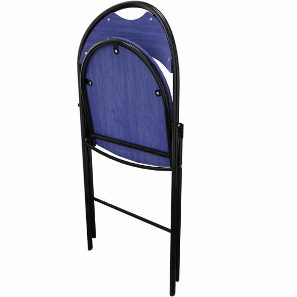 Chaise pliante Nat - hêtre teinté - piétement époxy - lot de 2