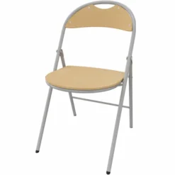 Chaise pliante Nat - hêtre verni naturel - piétement époxy - lot de 2