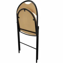 Chaise pliante Nat - hêtre verni naturel - piétement époxy - lot de 2