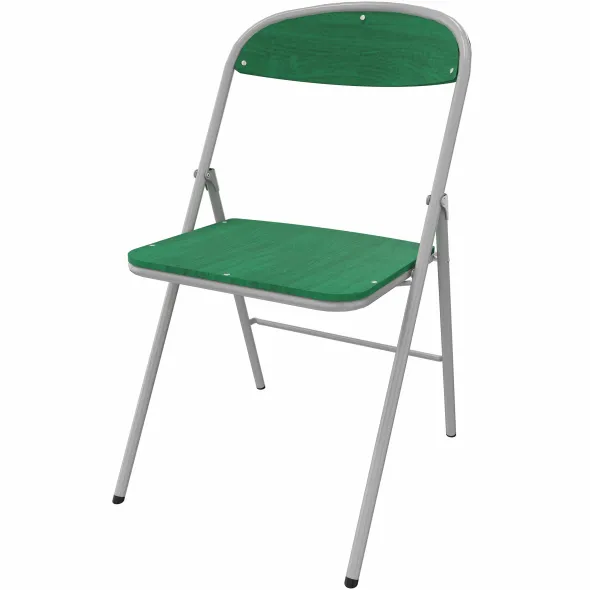 Chaise pliante Pleg - hêtre teinté - piétement époxy - lot de 4