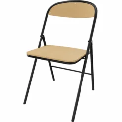 Chaise pliante Pleg - hêtre verni naturel - piétement époxy - lot de 4