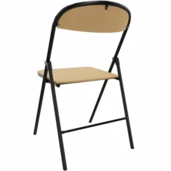 Chaise pliante Pleg - hêtre verni naturel - piétement époxy - lot de 4