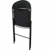 Chaise pliante Pleg - textile enduit réglisse - piétement noir - lot de 4