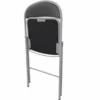 Chaise pliante Pleg - tissu gris blizzard - piétement gris alu - lot de 4