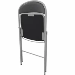 Chaise pliante Pleg - tissu gris blizzard - piétement gris alu - lot de 4
