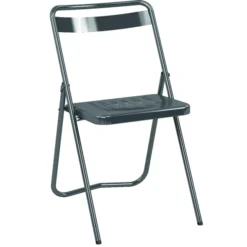 Chaise pliante Touraine - métal - lot de 4