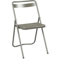 Chaise pliante Touraine - métal - lot de 4
