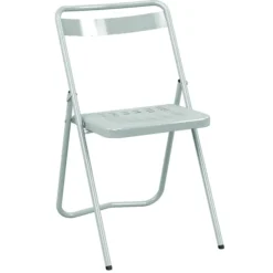 Chaise pliante Touraine - métal - lot de 4