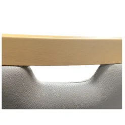 Chaise rembourrée - Risto - assise et dossier textile enduit - 4 pieds bois