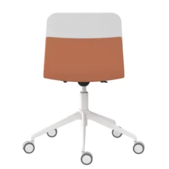 Chaise à roulettes Klik - assise tissu - dossier polypropylène - réglable en hauteur - piétement 5 branches