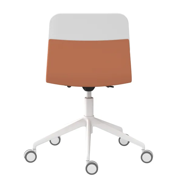 Chaise à roulettes Klik - assise tissu - dossier polypropylène - réglable en hauteur - piétement 5 branches