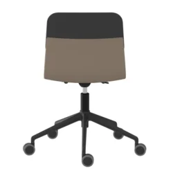 Chaise à roulettes Klik - assise textile enduit - dossier polypropylène - réglable en hauteur - piétement 5 branches