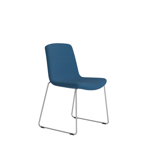 Chaise traineau Cubb - tissu - piétement métallique