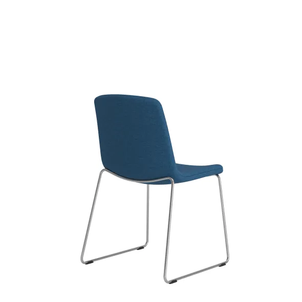 Chaise traineau Cubb - tissu - piétement métallique