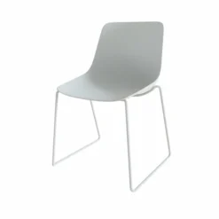 Chaise traineau Epure Cafet - coque plastique - piétement métallique
