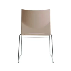 Chaise traineau Slim - polypropylène - piétement chrome - empilable