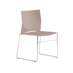 Chaise traineau Slim - polypropylène - piétement chrome - empilable