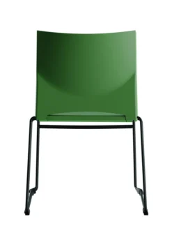Chaise traineau Slim - polypropylène - piétement noir - empilable