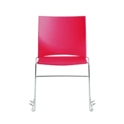 Chaise traineau Slim - polypropylène - piétement chrome - accrochable/empilable