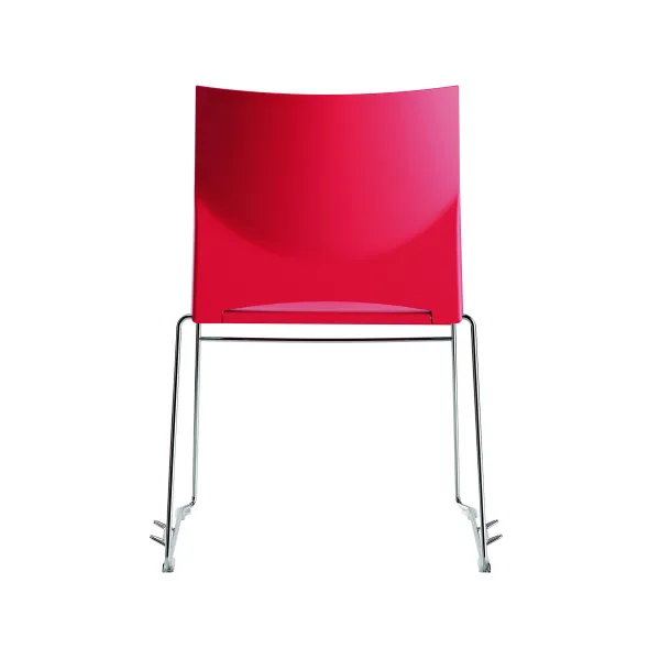 Chaise traineau Slim - polypropylène - piétement chrome - accrochable/empilable