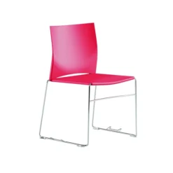 Chaise traineau Slim - polypropylène - piétement chrome - accrochable/empilable
