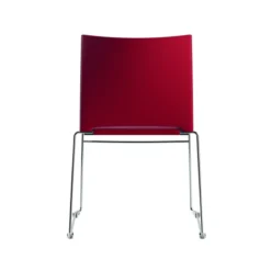 Chaise traineau Slim - tissu - piétement chrome - empilable