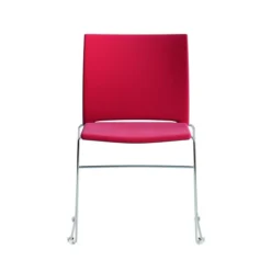 Chaise traineau Slim - tissu - piétement chrome - empilable