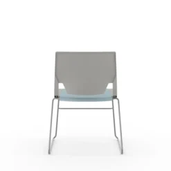 Chaise traineau Véry - assise textile enduit - dossier polypropylène - piétement époxy
