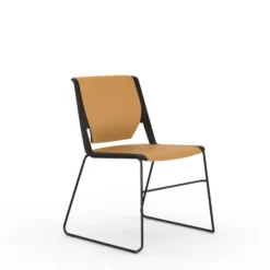 Chaise traineau Véry - textile enduit - piétement époxy