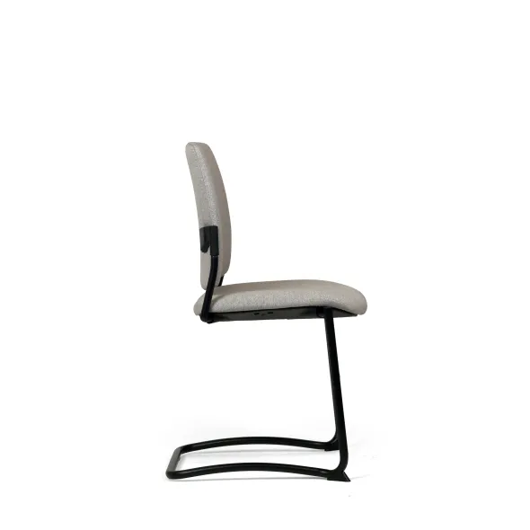 Chaise visiteur luge Artech - tissu - piétement noir