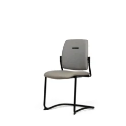 Chaise visiteur luge Artech - tissu - piétement noir