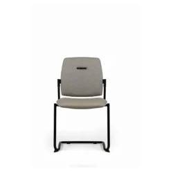Chaise visiteur luge Artech - tissu - piétement noir