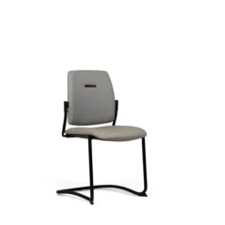 Chaise visiteur luge Artech - tissu - piétement noir