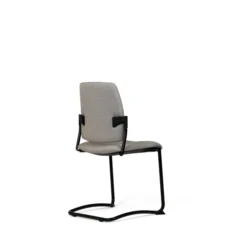 Chaise visiteur luge Artech - tissu - piétement noir