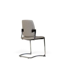 Chaise visiteur luge Artech - tissu - piétement chrome