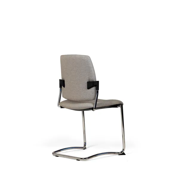 Chaise visiteur luge Artech - tissu - piétement chrome