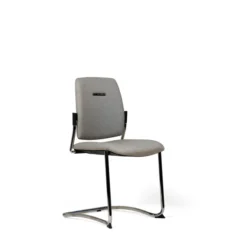 Chaise visiteur luge Artech - tissu - piétement chrome