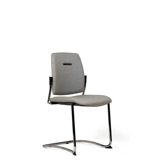 Chaise visiteur luge Artech - tissu - piétement chrome