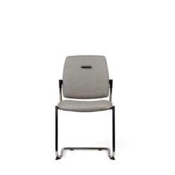 Chaise visiteur luge Artech - tissu - piétement chrome