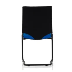 Chaise visiteur luge Keno H - assise tissu - dossier résille - piétement noir