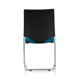 Chaise visiteur luge Keno H - assise tissu - dossier résille - piétement gris aluminium