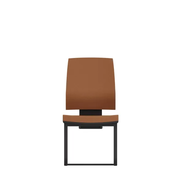 Chaise visiteur luge Léandre Manager - cuir
