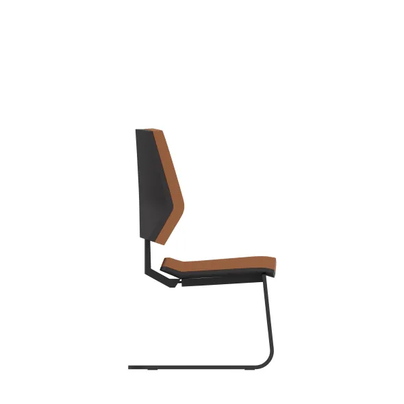 Chaise visiteur luge Léandre Manager - cuir