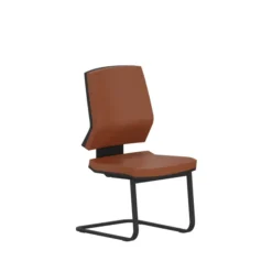 Chaise visiteur luge Léandre Manager - cuir