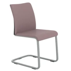 Chaise visiteur luge Let's B - textile enduit - piétement gris