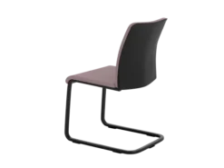 Chaise visiteur luge Let's B - textile enduit - piétement noir