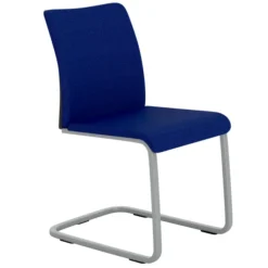 Chaise visiteur luge Let's B - tissu - piétement gris