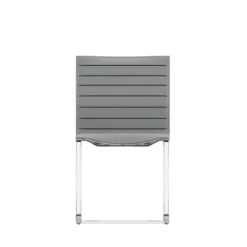 Chaise visiteur luge Lira - tissu - piétement chromé