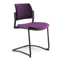 Chaise visiteur luge Tertio - tissu lot de 2